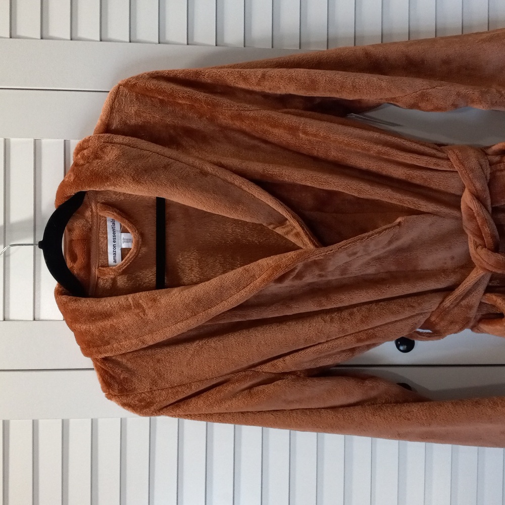 Amazon Essentials Cozy Brown Women's Robe Size XS - Picture 2 of 10